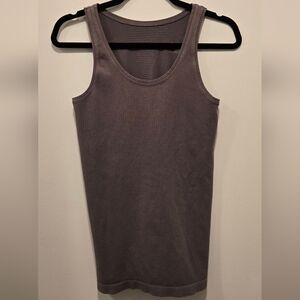 Athleta Charcoal Ribbed Tank Top